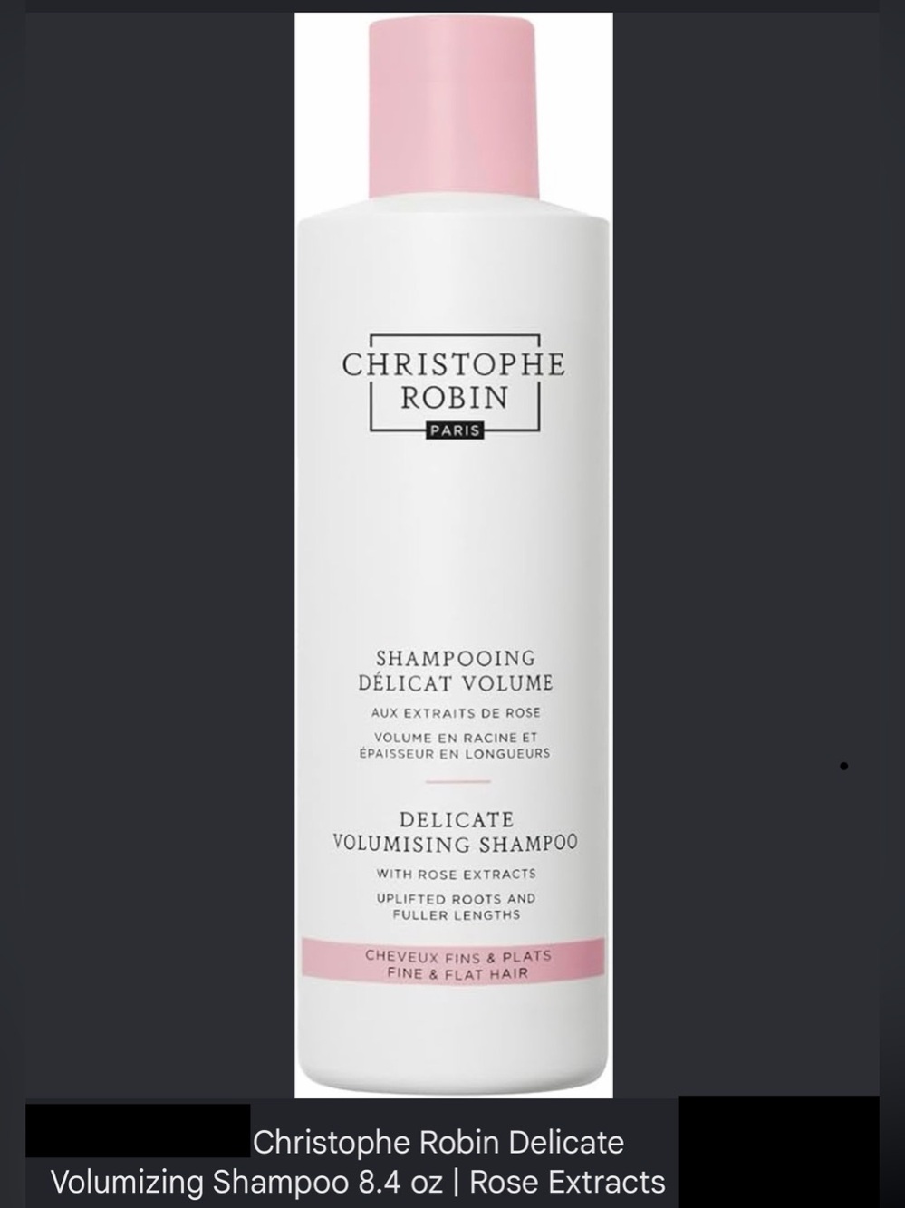 NWT Christopher Robin - Delicate Volumising Shampoo with Rose Extracts, 250 ml